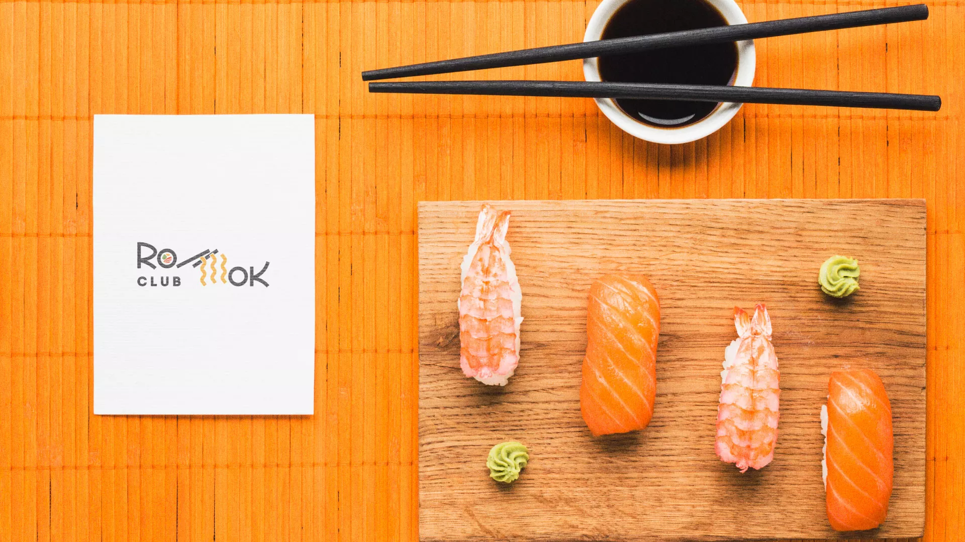 Создание логотипа суши-бара «Roll Wok Club» в Верхней Туре